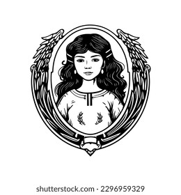 Mexican girl illustration captures the beauty and vibrancy of Mexican culture, perfect for designs with a Latin flair.