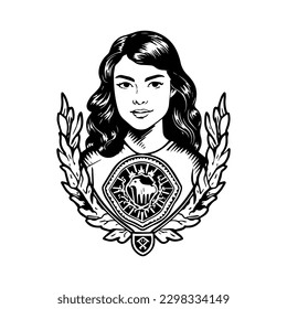 Mexican girl illustration captures the beauty and vibrancy of Mexican culture, perfect for designs with a Latin flair.