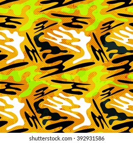 Mexican graffiti beautiful seamless pattern