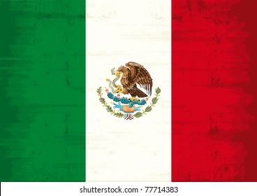 Mexican grunge Flag. A mexican flag with a texture