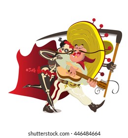 Mexican guitar dancing with death