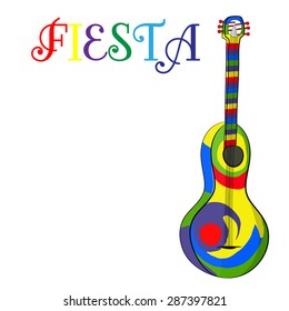 Mexican Guitar. fiesta Posters  Cinco de Mayo.