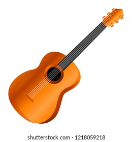 Mexican guitar icon. Cartoon of mexican guitar vector icon for web design isolated on white background