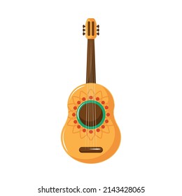 mexican guitar instrument icon white background