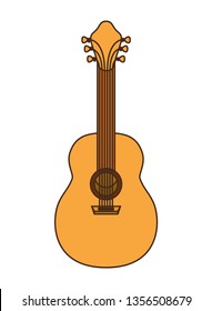 mexican guitar isolated icon