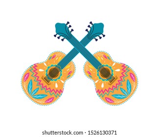 mexican guitar isolated icon vector illustration design