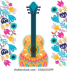 mexican guitar isolated icon vector illustration design