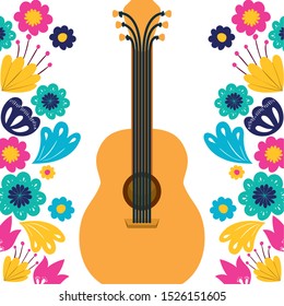 mexican guitar isolated icon vector illustration design