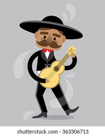 Mexican guy playing his guitar