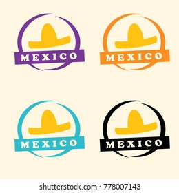 Mexican hat color vector design