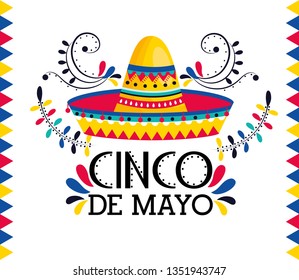 mexican hat with decoration to event celebration