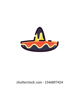 Mexican hat design, Mexico culture tourism landmark latin and party theme Vector illustration