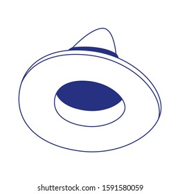 Mexican hat design, Mexico culture tourism landmark latin and party theme Vector illustration
