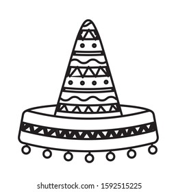 Mexican hat design, Mexico culture tourism landmark latin and party theme Vector illustration