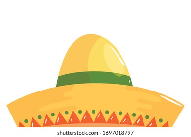 Mexican hat design, Mexico culture tourism landmark latin and party theme Vector illustration