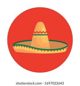 Mexican hat design, Mexico culture tourism landmark latin and party theme Vector illustration