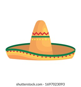 Mexican hat design, Mexico culture tourism landmark latin and party theme Vector illustration