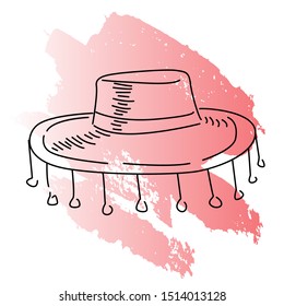 Mexican hat doodle vector illustration