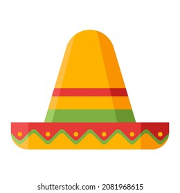 mexican hat flat clipart vector illustration