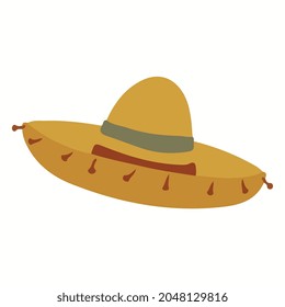 Mexican hat flat vector art