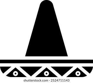 mexican hat glyph icon illustration vector