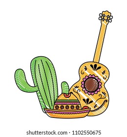 mexican hat and guitar