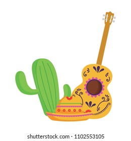 mexican hat and guitar