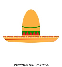 Mexican hat icon, Cinco de Mayo, Vector illustration