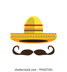 Mexican hat icon, Cinco de Mayo, Vector illustration