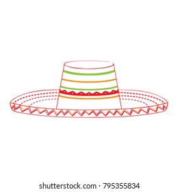 Mexican hat icon, Cinco de Mayo, Vector illustration