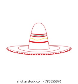 Mexican hat icon, Cinco de Mayo, Vector illustration