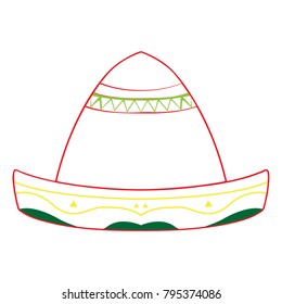 Mexican hat icon, Cinco de Mayo, Vector illustration
