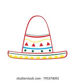 Mexican hat icon, Cinco de Mayo, Vector illustration