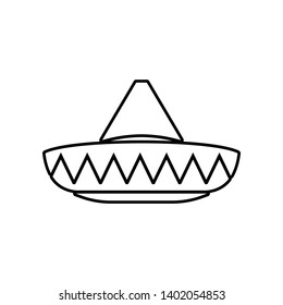 Mexican hat icon. Element of Mexico for mobile concept and web apps icon. Outline, thin line icon for website design and development, app development