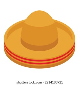 Mexican hat icon isometric vector. Happy cone. Star fun