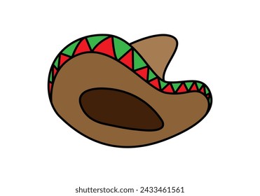 Mexican hat icon on white background.