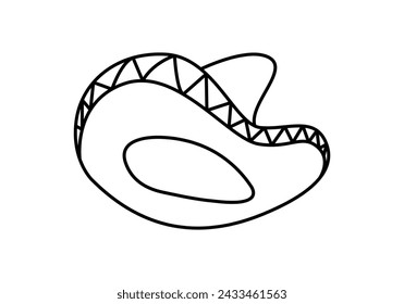 Mexican hat icon on white background.