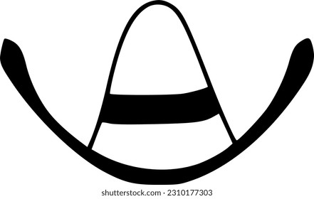 Mexican hat icon, sign, symbol, vector, art