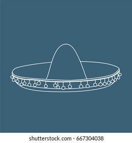 Mexican hat icon, vector illustration design. Hats collection.