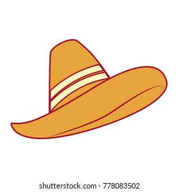 mexican hat isolated icon