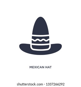 mexican hat isolated icon. Simple element illustration from desert concept. mexican hat editable logo symbol design on white background. Can be use for web and mobile.