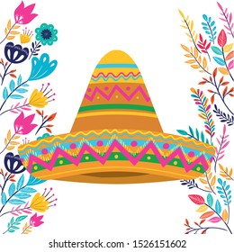 mexican hat isolated icon vector illustration design