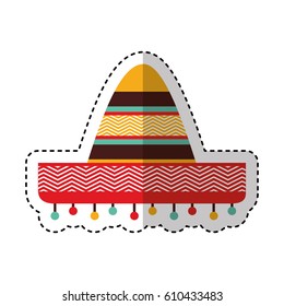 Mexican Hat Isolated Icon Vector Illustration Stock Vector (Royalty ...