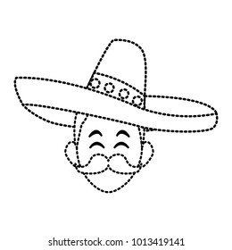 Mexican with hat and mustache