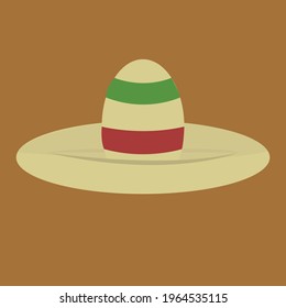 mexican hat on color background