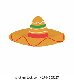 mexican hat on color background