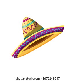 mexican hat on white background vector illustration design