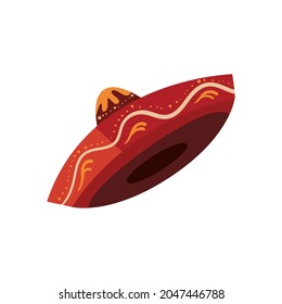 Mexican hat on white background