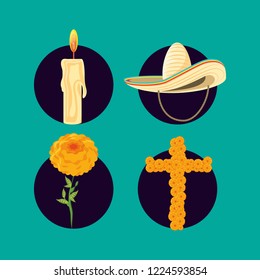 mexican hat with set icons
