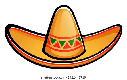 mexican hat or sombrero cartoon